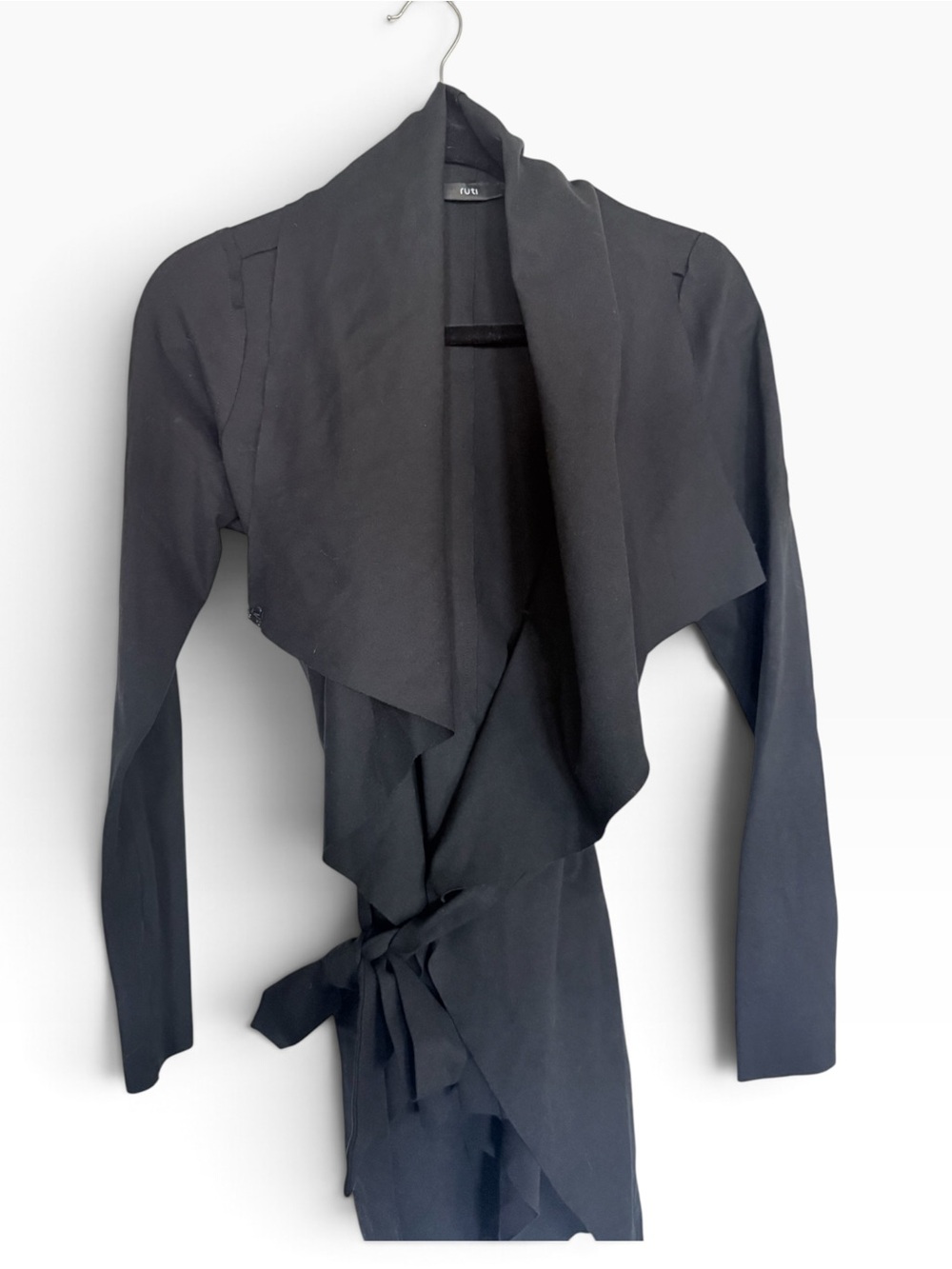 RUTI The Forever Jacket Black Draped Wrap Jacket XS/S